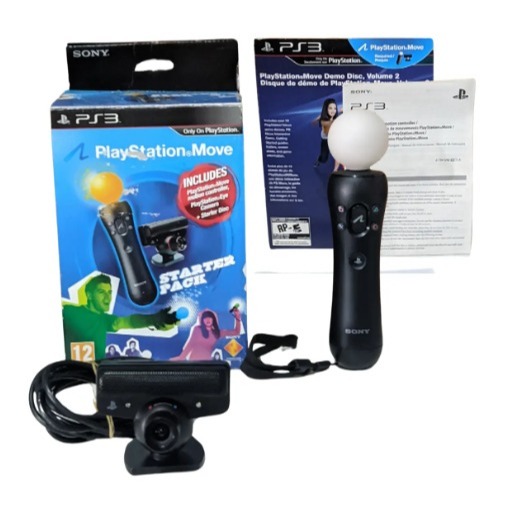 PLAYSTATION MOVE - COM BASTÃO, WECAM E CD DE JOGOS PARA PS3 - ORIGINAL