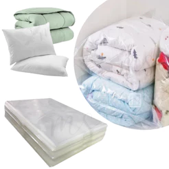 Kit 100 Sacos Plásticos Para Edredom Cobertor Roupas 75x90cm