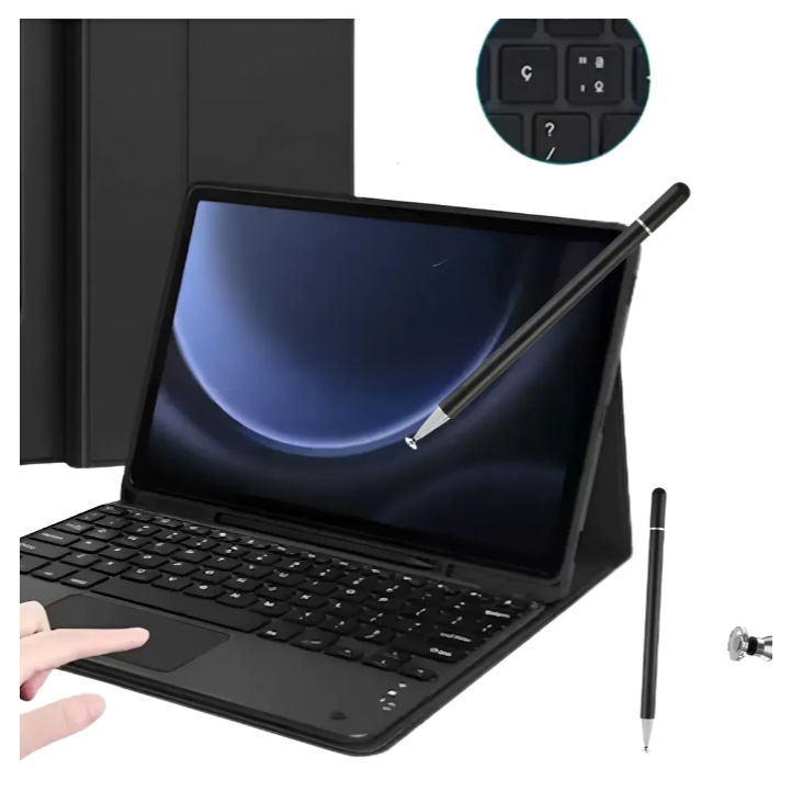 Capa Com Teclado P/ Tablet Xiaomi Poco X1 De 11,2 + Caneta
