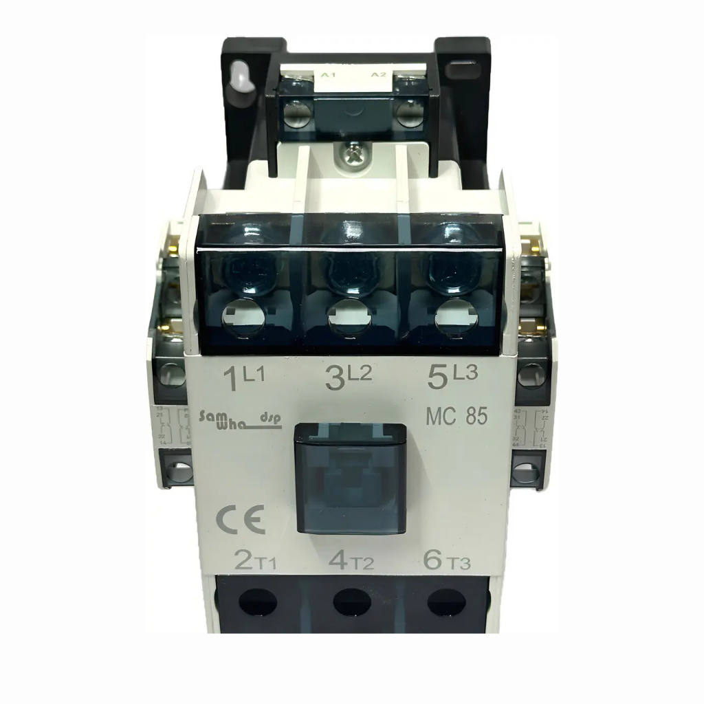 Contator Trifásico Samwha MC85 85A 2NA 2NF Trilho DIN 3 Polos AC3 Motor 24V 110V /220V