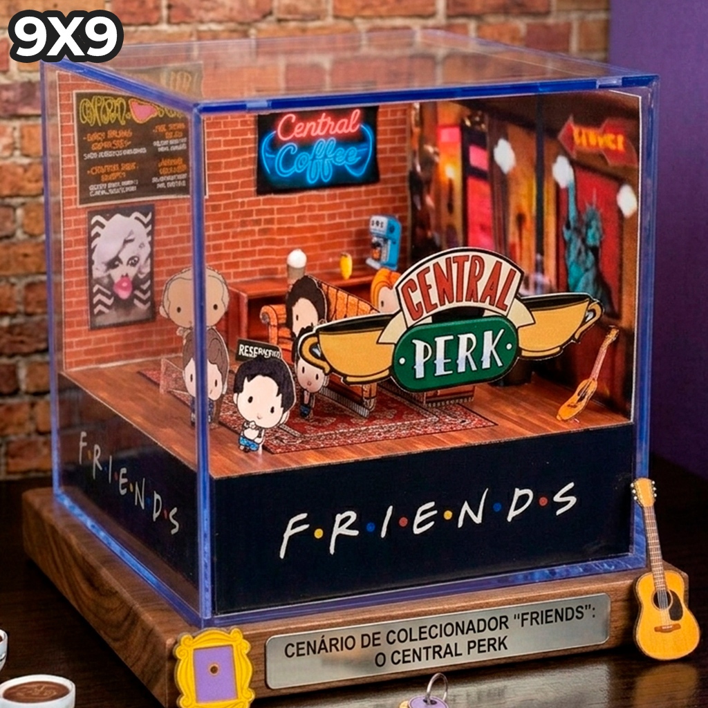Friends cubo diorama  3D decorativo  Decoração Nerd Geek Quarto  Presente Criativo Colecionável 9x9