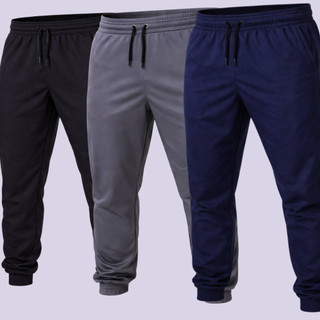 Kit 3 Calças Tactel Masculina Poliéster Academia Trabalho | Direto Da Fábrica - Envio Imediato Dia dos Pais 
