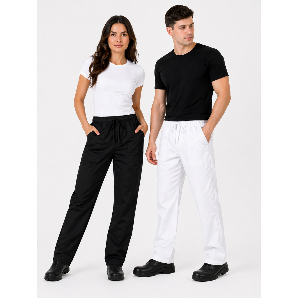 Calça Oxford Masculina  feminina  Reta Elegante Confortável Uniforme Trabalho