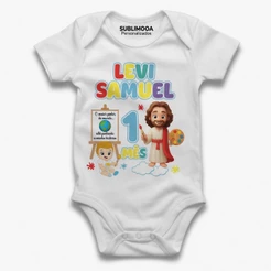 Body Bebê Personalizado Mesversário – O Maior Pintor do Mundo – Poliéster + Elastano – Estica!