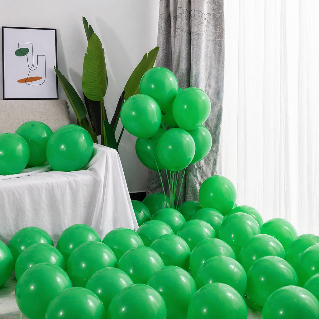 Balões São Roque Bexigas Verde Bandeira C/50 Unidades