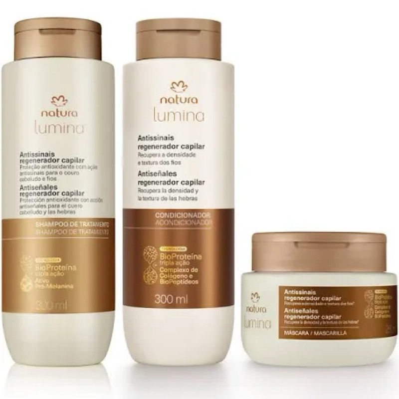 Kit Lumina Antissinais Regenerador Capilar (3 produtos)