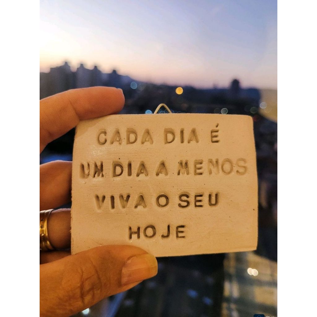 Quadrinho minimalista em cerâmica fria Decoração frases