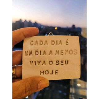 Quadrinho minimalista em cerâmica fria Decoração frases