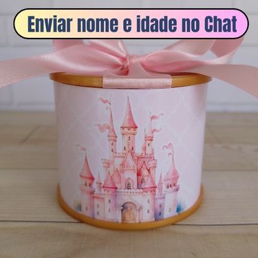 Kit Tubolata Personalizada (5X6) CASTELO/REALEZA Aniversário - Batizado - Lembrancinha - Chá de Bebê