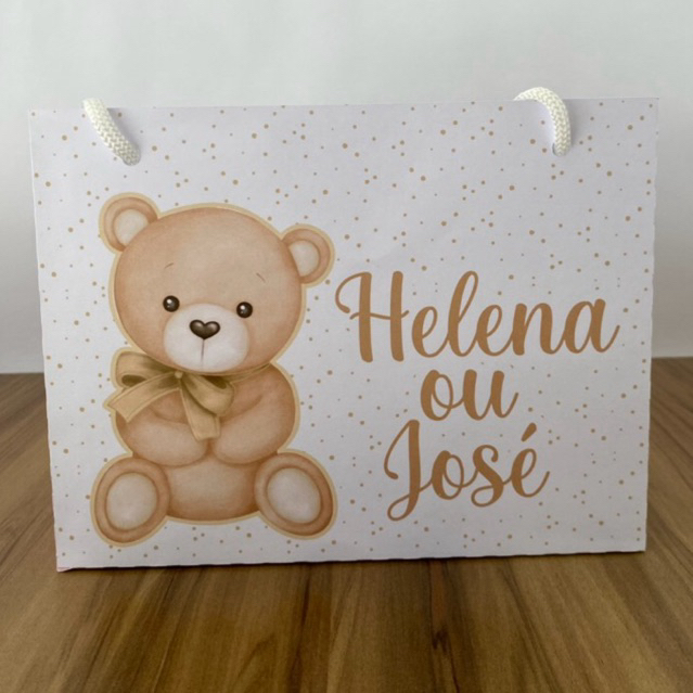 PEGUE E MONTE - Sacolinha Personalizada Chá Revelação - Chá de Bebê | Lembrancinha Festa - Aniversário Infantil