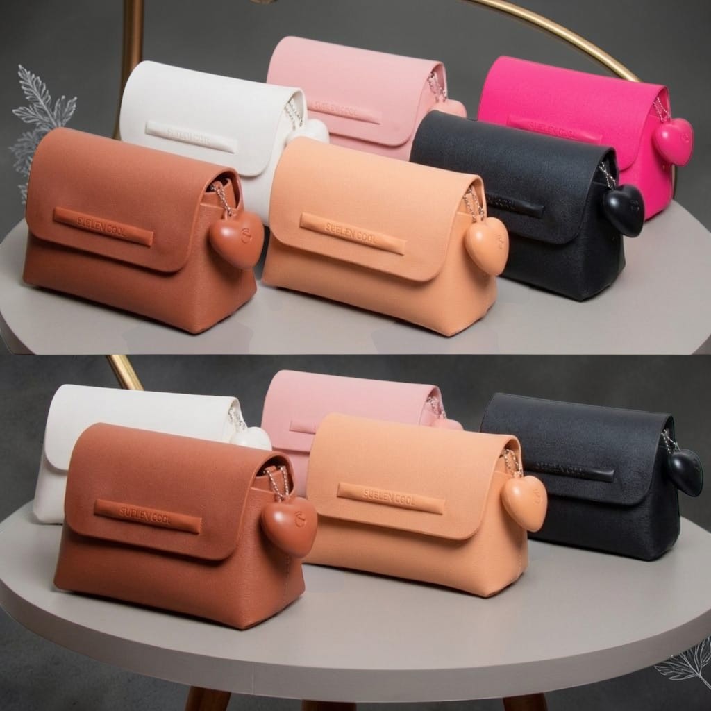 Clutch Feminina Pequena Suellen com Coração – Necessaire Porta Maquiagem | Loja HK