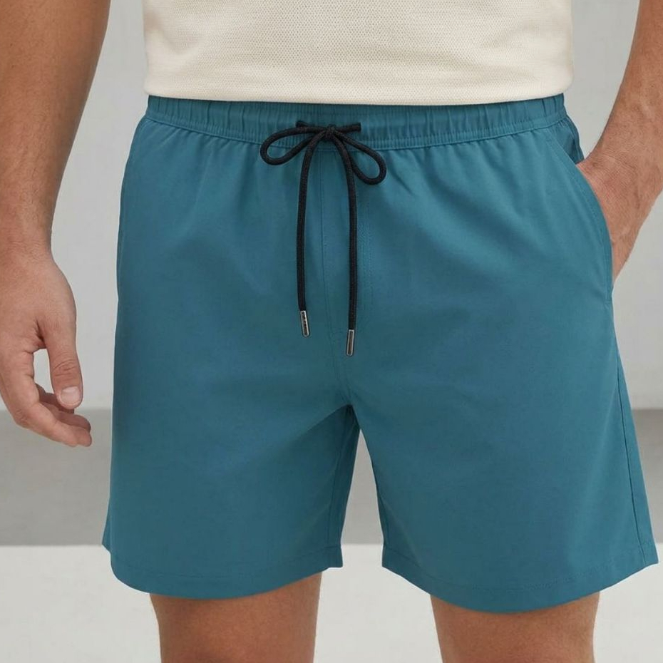 Bermuda Masculina Verde Escuro De Tactel Elastano Esportiva Academia Conforto Envio Imediato
