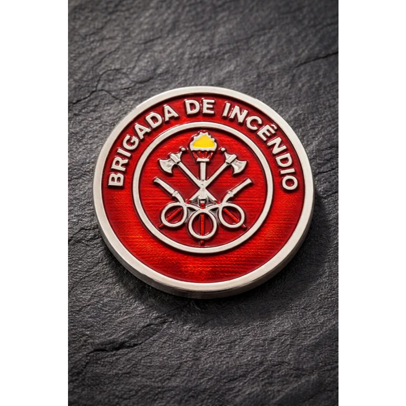 Botton Broche Brigada De Incêndio Pin Brigadista Metal botton brigada de incêndio uniforme 1 peça