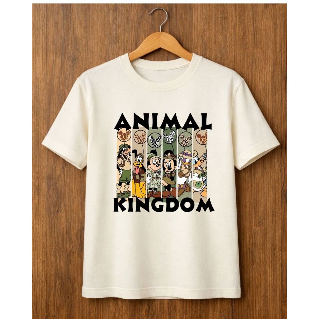 Camiseta Animal Kingdom Viagem Orlando Família Férias 100% Algodão Unissex Infantil Adulto Plus Size