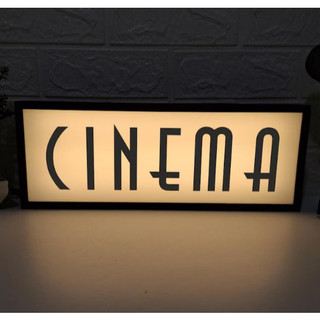 Luminária Decorativa Estilo Vintage Cinema Teatro Light Box Personalizada em 3D