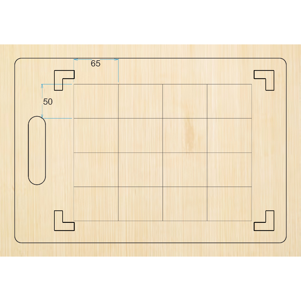 Faca De Corte E Vinco Cartoes 6,5X5CM FORMATO A4