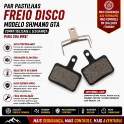 PAR PASTILHAS FREIO DISCO BIKE MODELO SHIMANO GTA