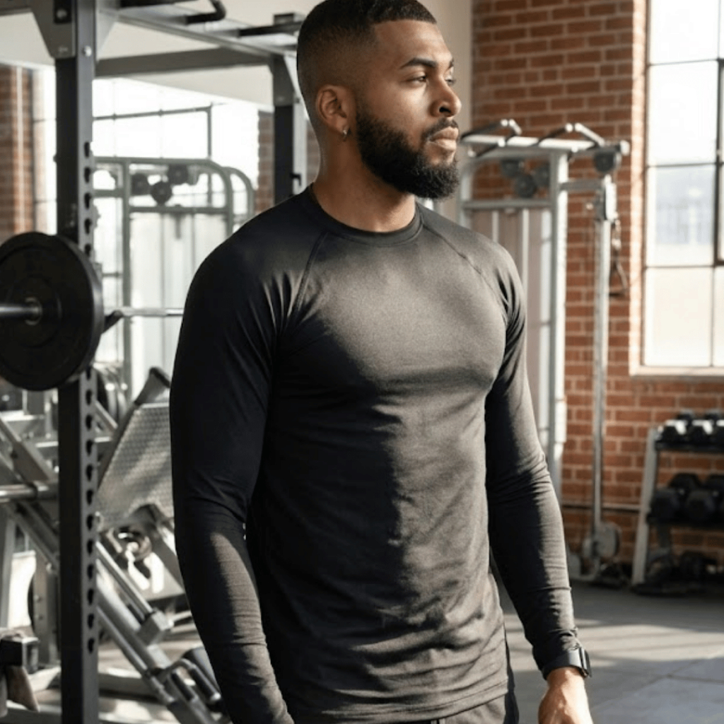 Camiseta Térmica UV Masculina Manga Longa Dry Fit Academia Treino Esporte Ajustada Corrida Conforto