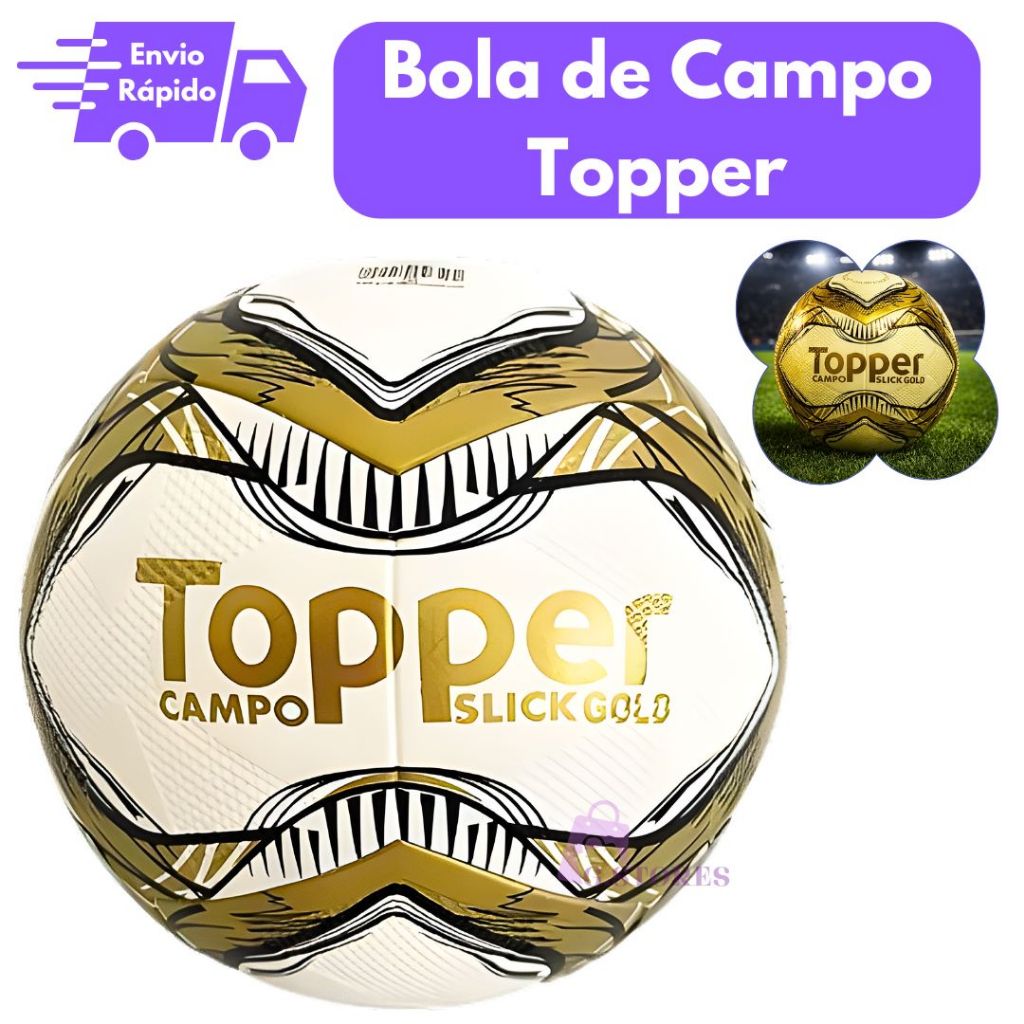 Bola de Campo Topper Slick Gold Original Futebol