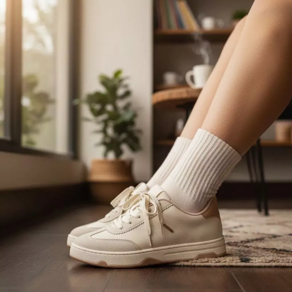 Tênis Feminino Casual Moleca Camurça Detalhe Moda — imagem 1
