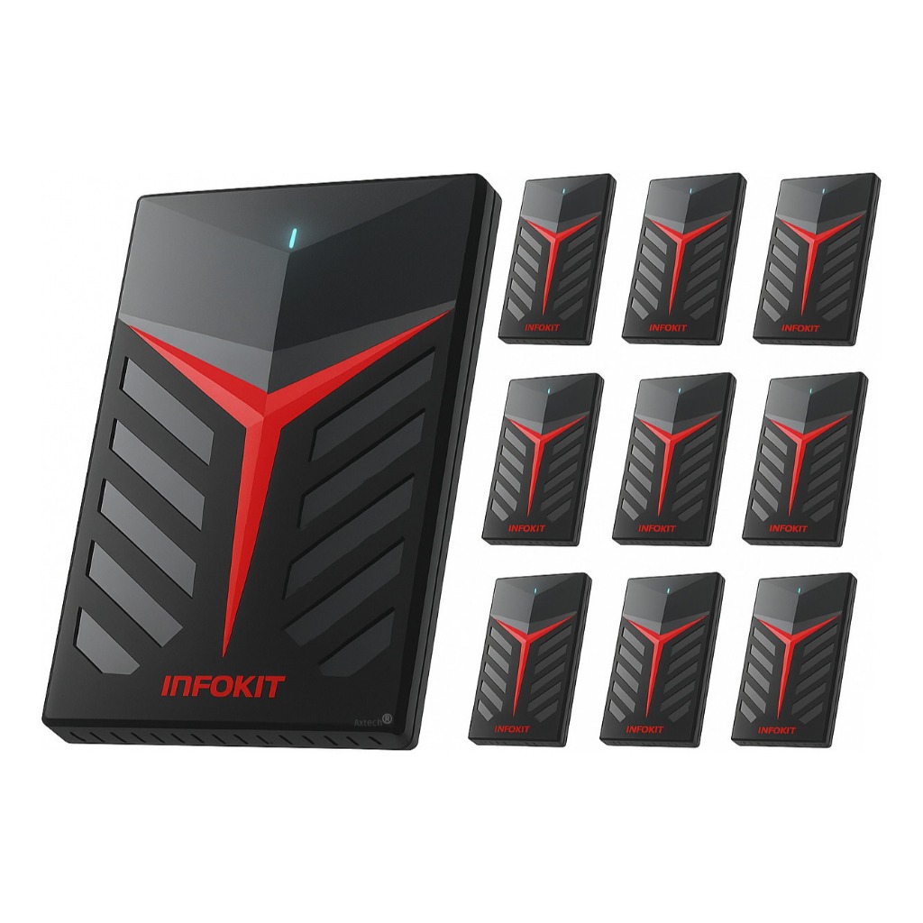Kit Atacado 10 Case Externo P/ Hd Ssd 2.5  Usb 3.0 Gamer Led - ECASE-350