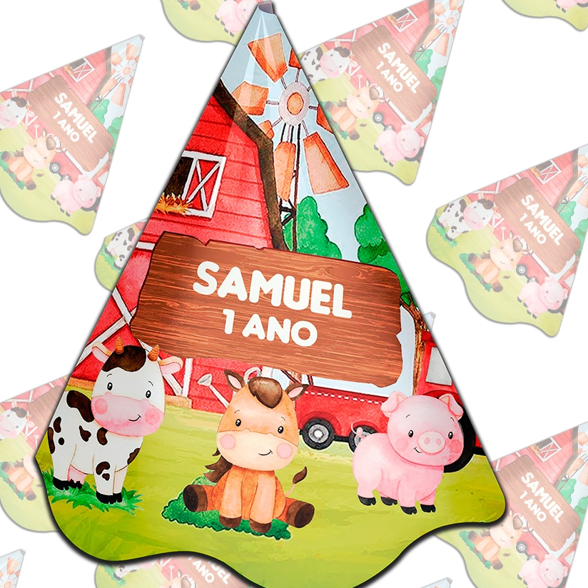 15,20,25,30,35 Unidades Chapeu Aniversario Infantil Personalizado Festa Lembrancinha Fazendinha