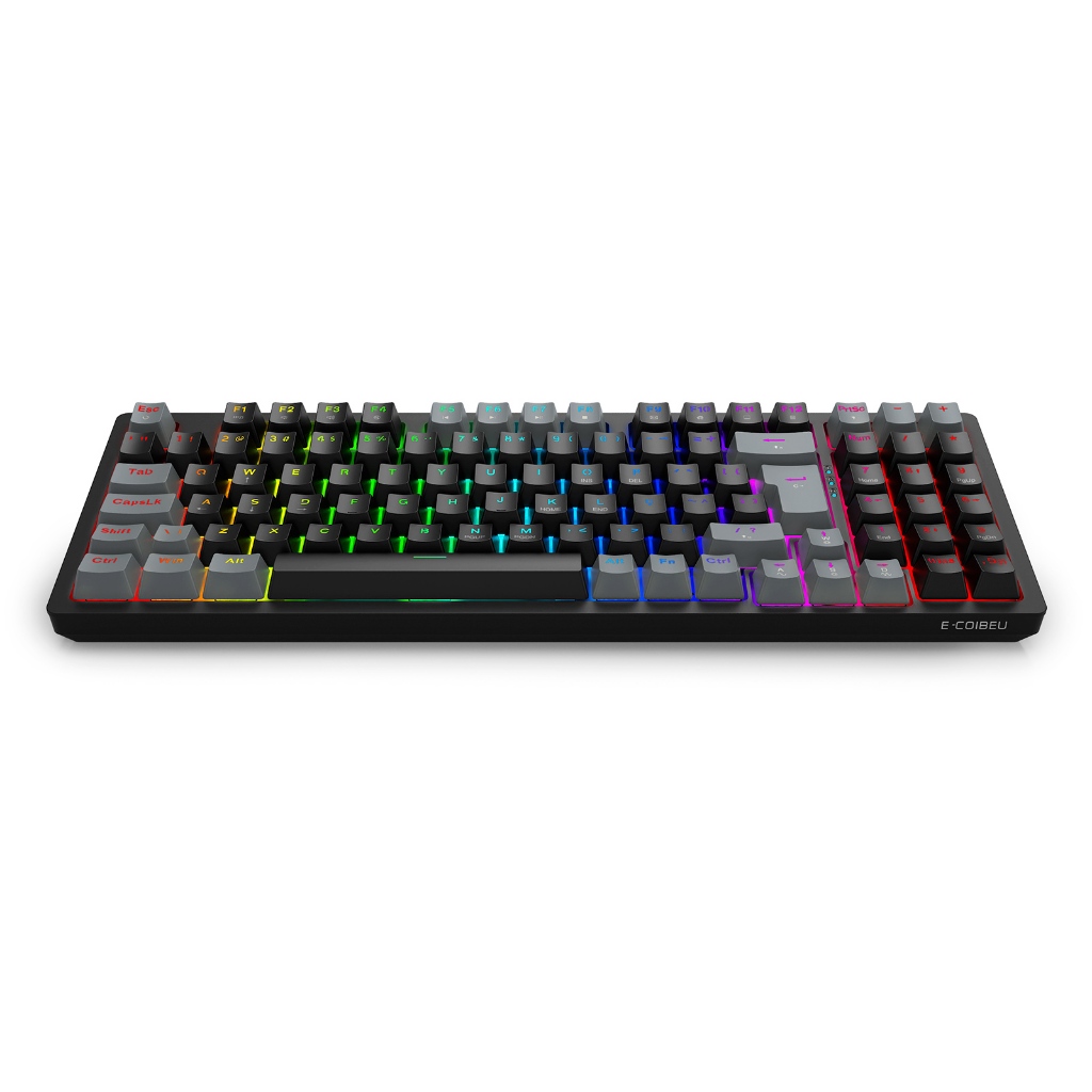 Teclado Mecânico Gamer RGB com Hot Swap, Switch Vermelho, Conexão USB-C