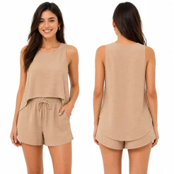 Conjunto Feminino Duna Regata + Short – Leve, Confortável e Elegante | Moda Verão 2026