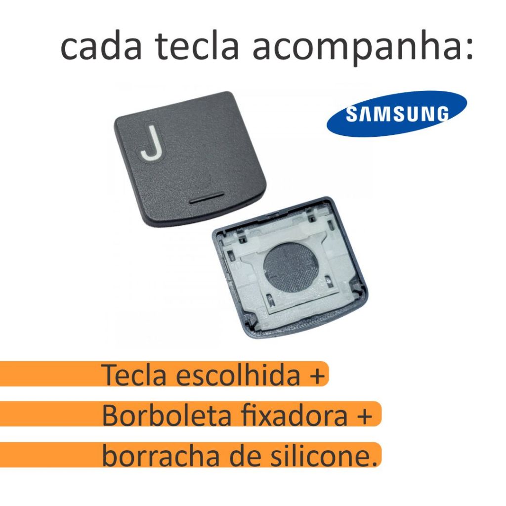 Tecla Avulsa Completa para Notebook Samsung Book NP550XDA (ABNT2) PN: V2027KFAK1