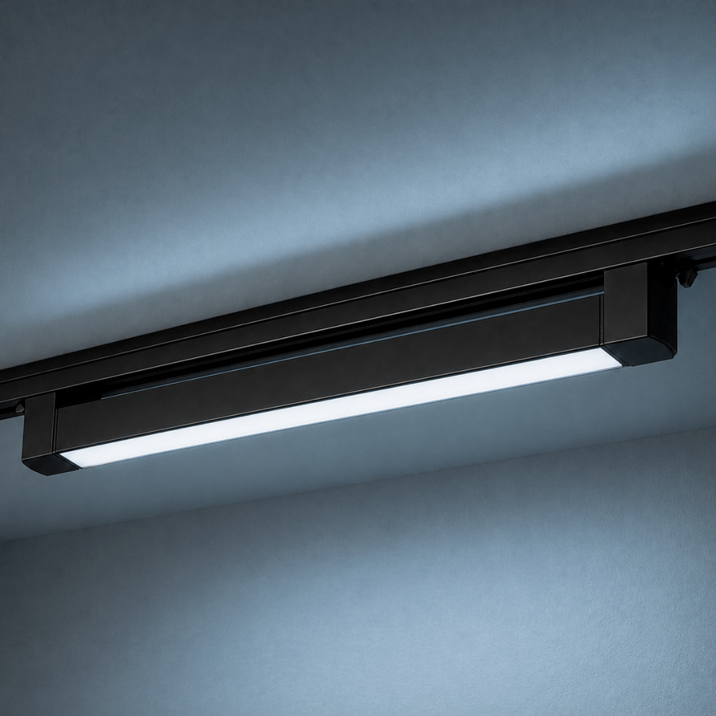 Kit 3 ou 10 Luminárias Spot Led Linear Difusa Para Trilho Eletrificado 40w 60cm