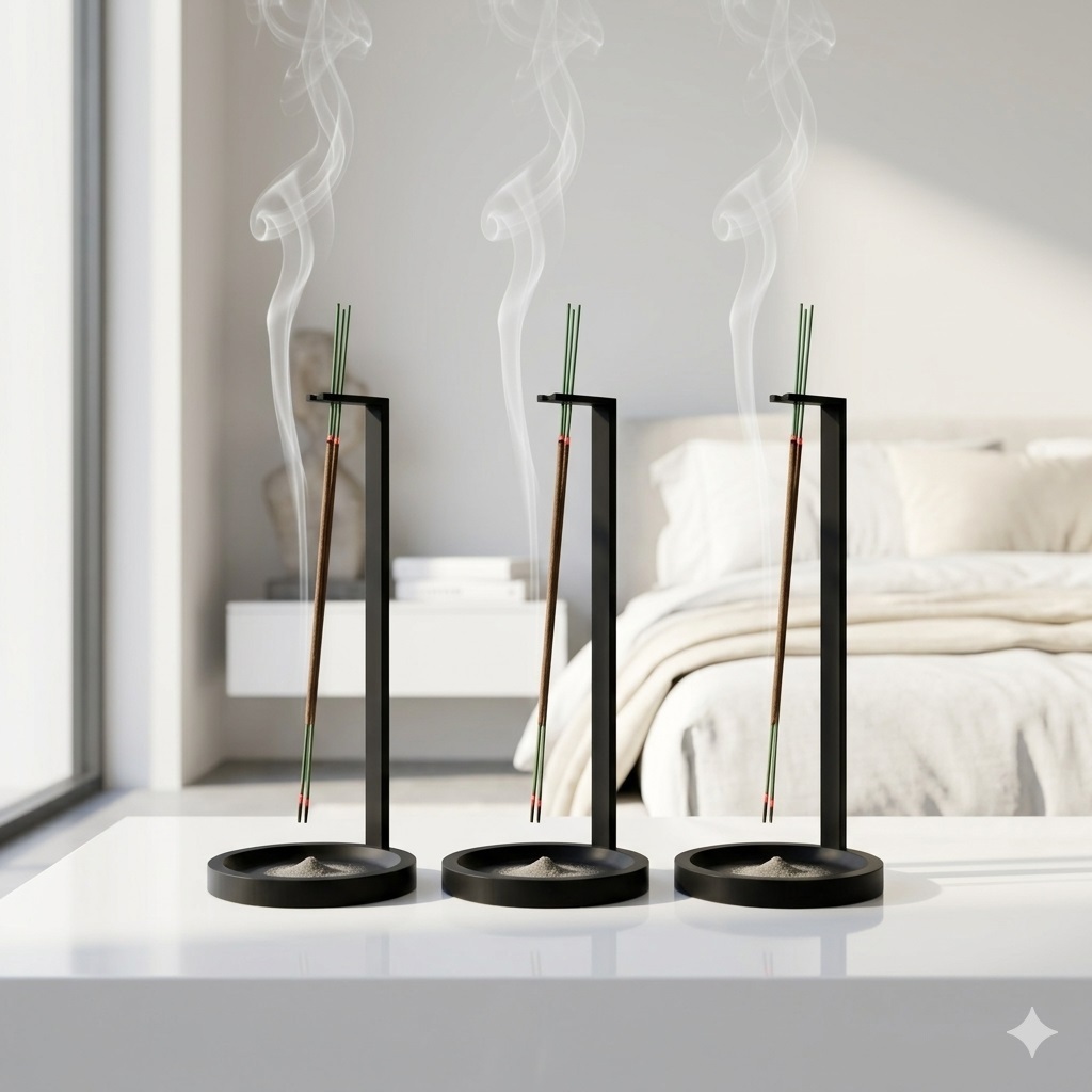 Kit Com 3 ou 2 Porta Incenso Decorativo Moderno – Design Minimalista para Aromaterapia e Decoração