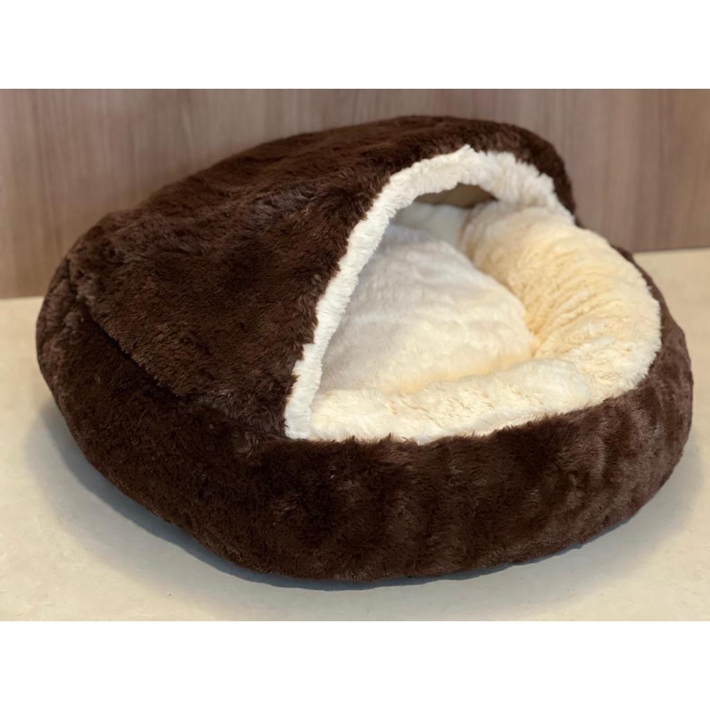 CAMA PET TOCA NUVEM COBERTA FECHADA CAMINHA COM COBERTURA PELUCIADA IGLU CASINHA CACHORROS E GATOS