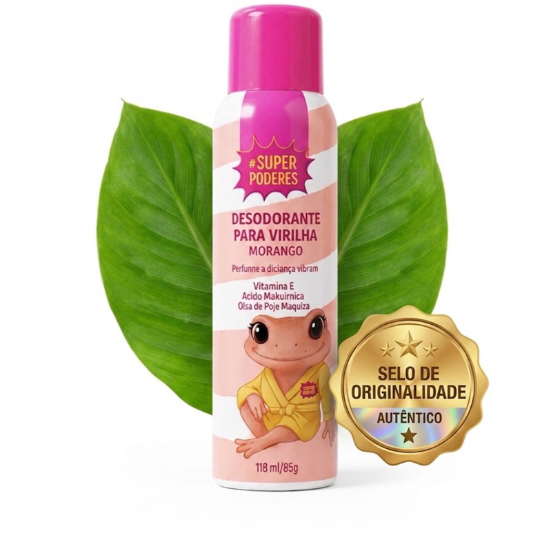 Desodorante intimo feminino controle de odor super poderes para virilha vitamina E Ácido Hialurônico óleo Rosa mosqueta