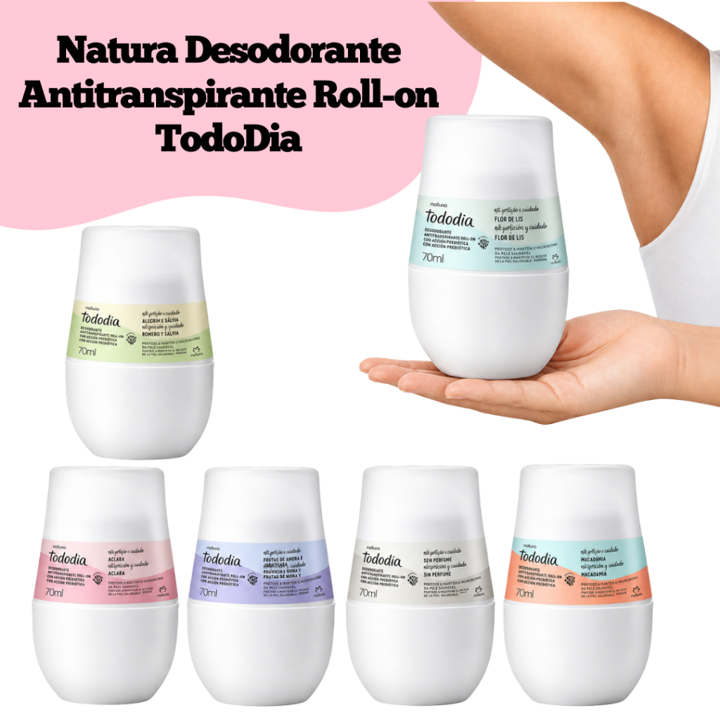 Natura Desodorante Antitranspirante Roll-on TodoDia Fragrancia a Escolher