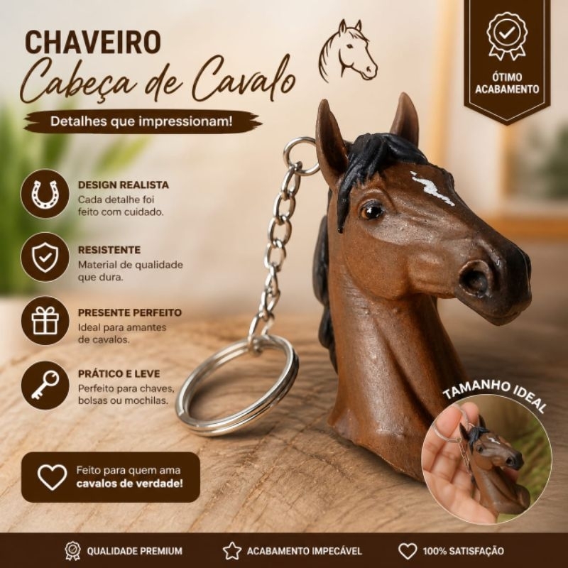 Cavalo Chaveiro Realiista Cabeça de Cavalo Enfeite Acessórios Country Impressão 3D Pintura Manual Presente Criativo