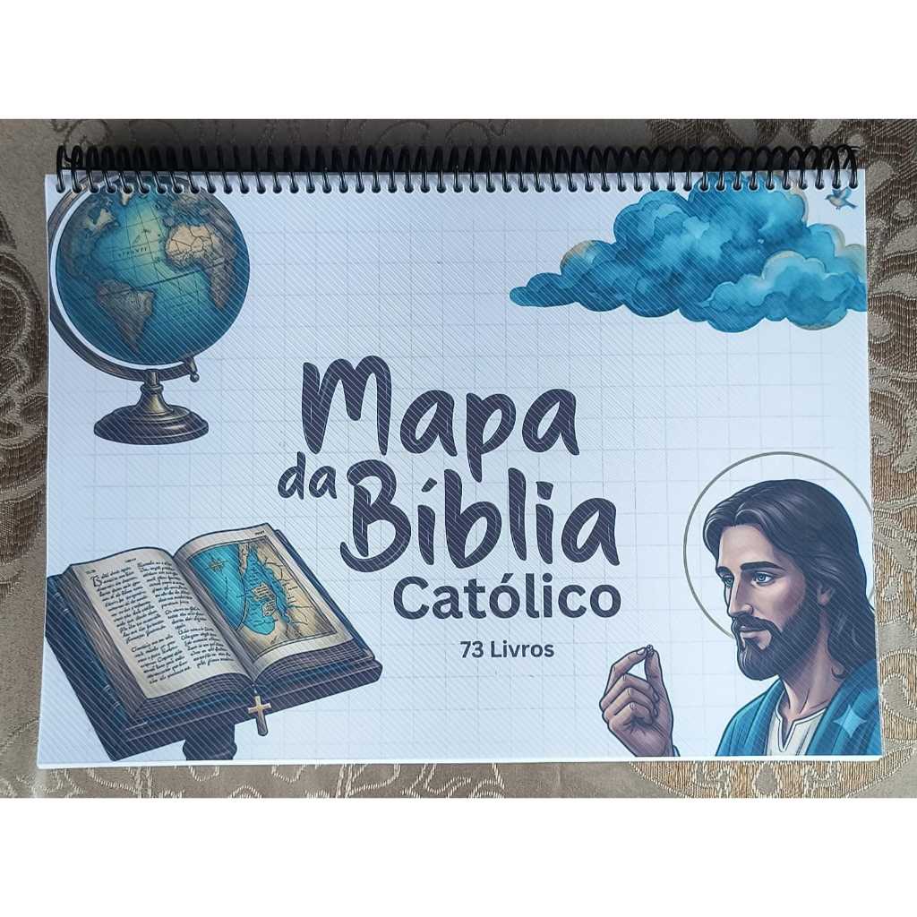 Mapa Católico Panorama Estudo Bíblico Genêsis A Apocalipse 242pg - Impresso A4