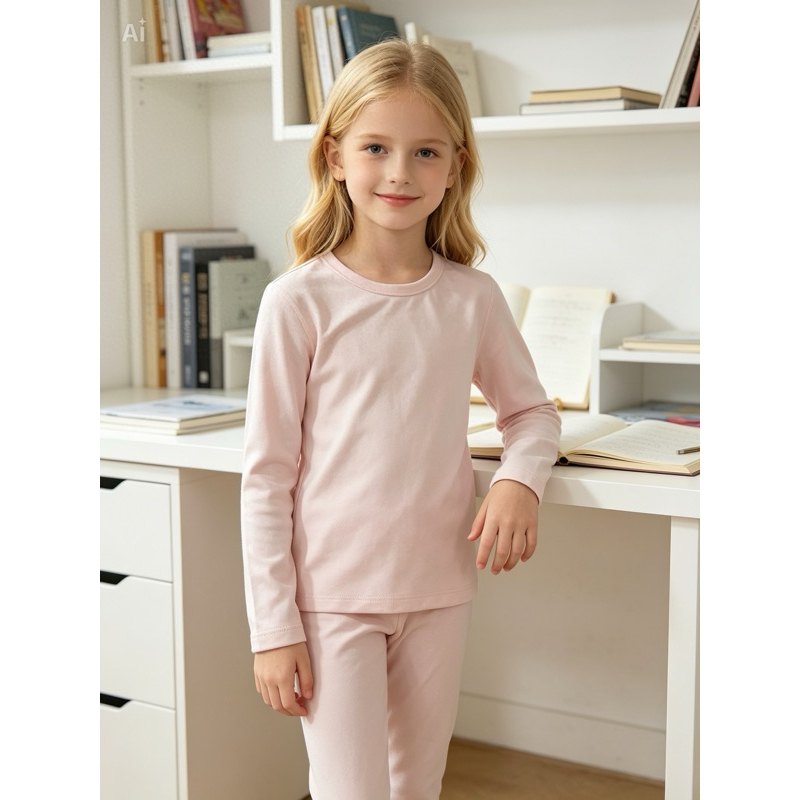Conjunto Térmico Peluciado Infantil Roupa de Frio Inverno Quentinho Menino Menina