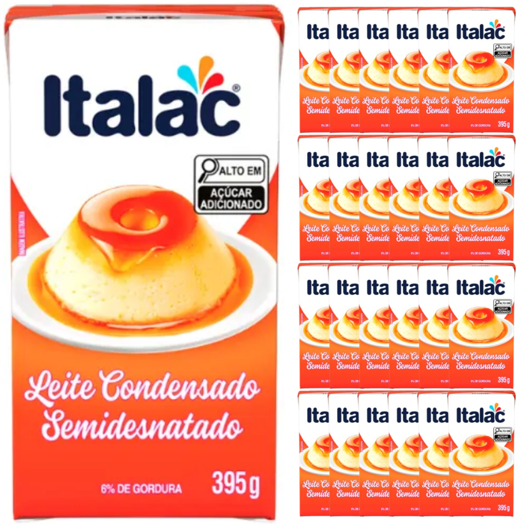 Leite Condensado Semidesnatado Kit C/ 27 Unidades 395g - Italac