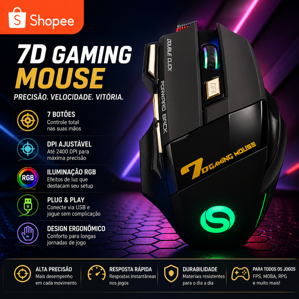 Mouse Gamer Sem Fio 3200dpi Sh-mo-g19 Shinka