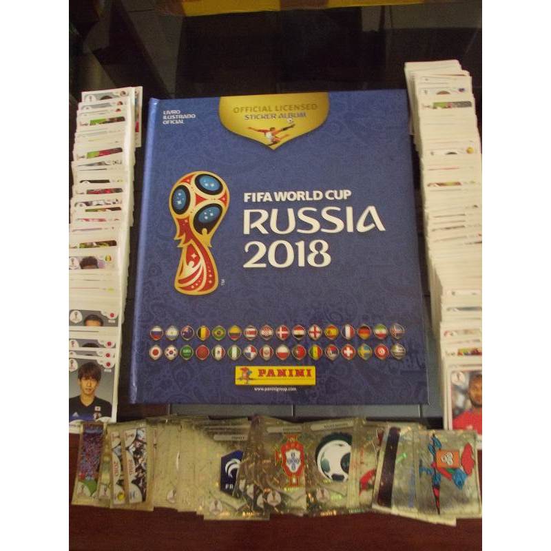 Album capa dura copa 2018 + Set com 676 figurinhas (faltam 6 figurinhas) com todas as figurinhas para colar    As seis f