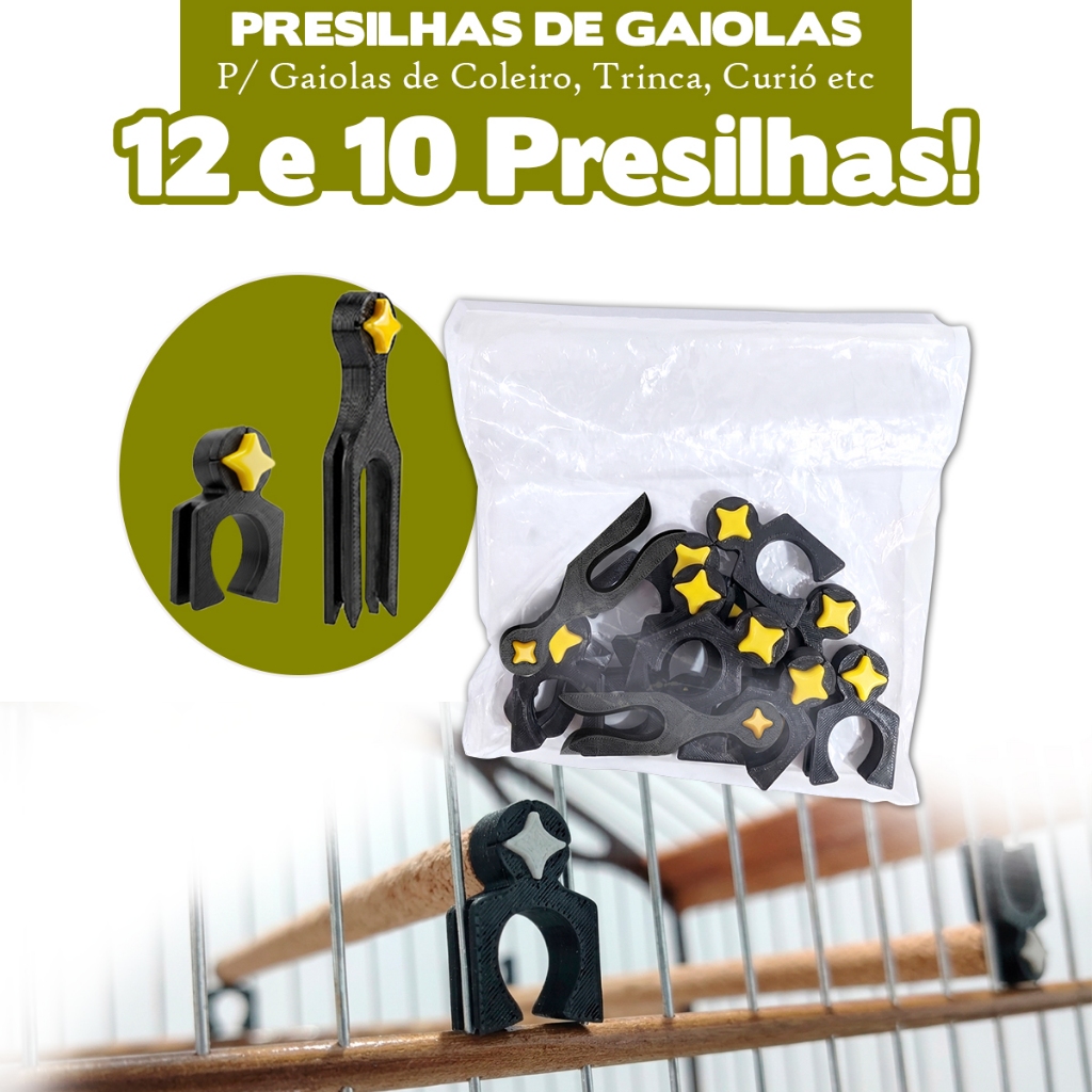 Presilha Cabeça de Poleiros para Gaiolas de Madeira Torneio Coleiro Trinca-Ferro etc