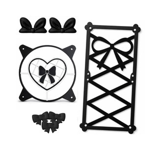 Kit Colecao Lacinhos Capa para Fan Water Cooler Cute 120 mm PC Gamer Acessório Proteção Cooler