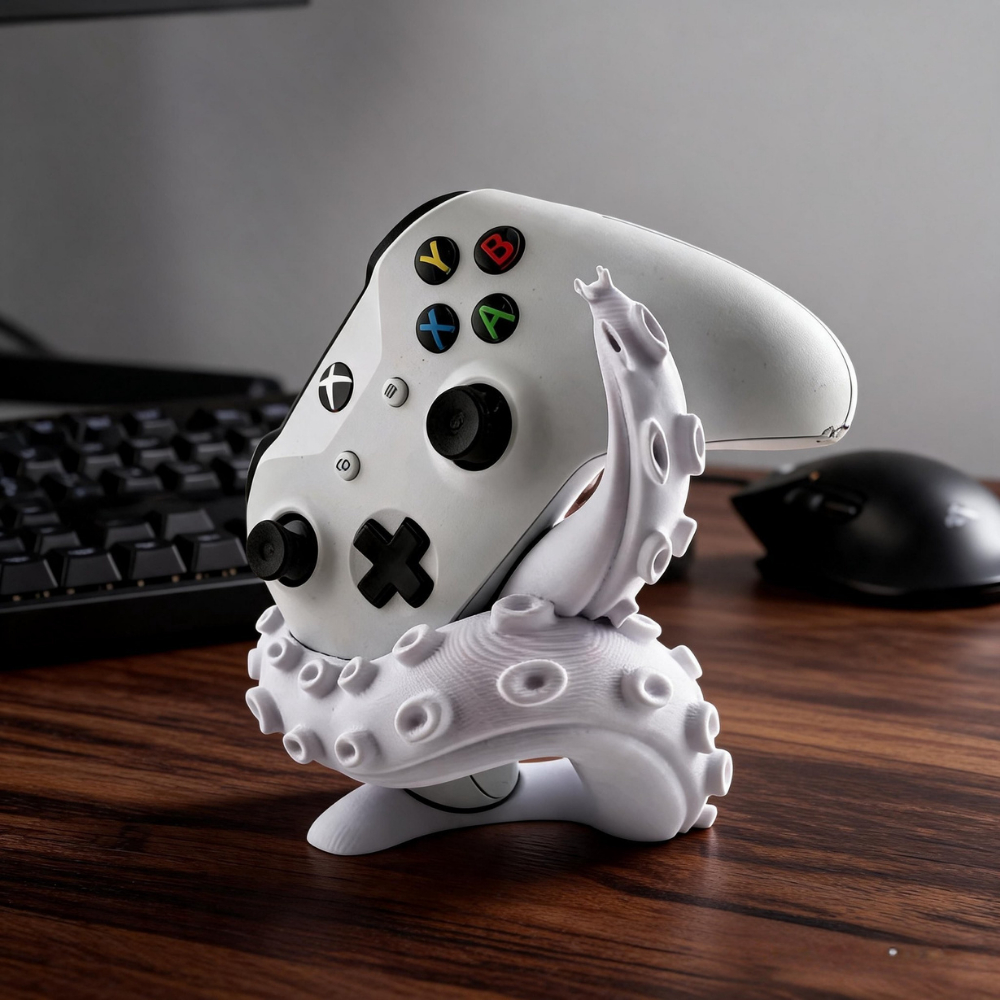 Suporte Controle Universal PS5 Xbox Polvo Kraken Decoração Setup Gamer 3D Base de Controle Joystick