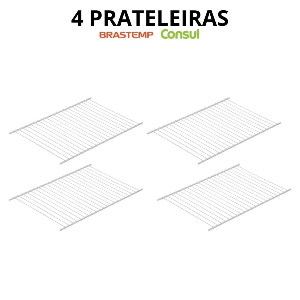 Kit Prateleiras Ferro Geladeira Consul/Brastemp ORIGINAL(Grade/Aramada)