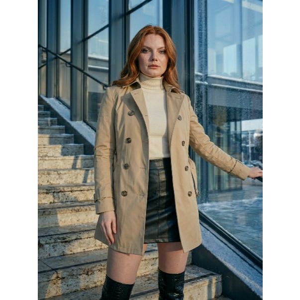Trench Coat Feminino Casaco Sobretudo Longo Com Cinto Elegante Alfaiataria Inverno Meia Estação Moda Luxo Titanic