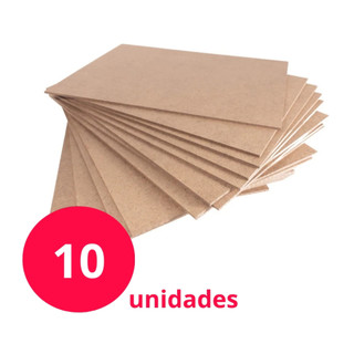 kit 10 Madeira de Qualidade Placas MDF Cru Multiuso para Quadros Decorativos e Fotos UNIFY