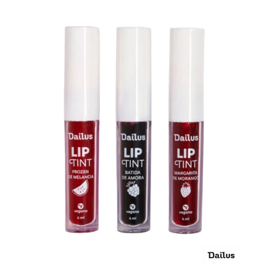 Lip Tint Dailus Labial Vegano Efeito Natural Longa Duração Alta Pigmentação - Escolha o Seu