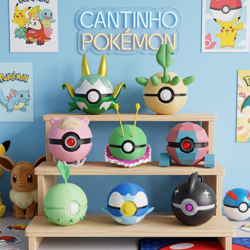 Mini Pokébola Pokémon  Poké Ball - Decorativa/Vários Modelos