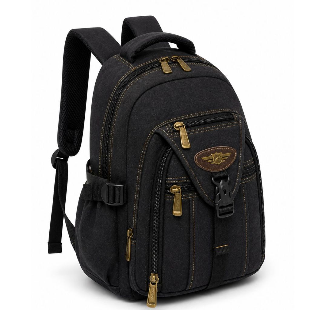 Mochila Lona Reforçada Faculdade Trabalho Kvn Ja9606
