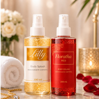 Kit 2 Body Splash Feminino 200ml Floratta Red Lily Perfume Corporal Fixação Prolongada Fr…